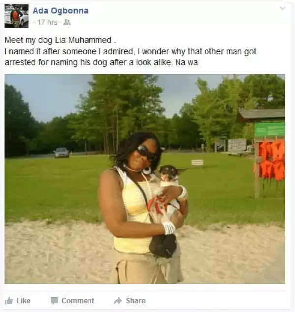 Photo: Woman names her dog 